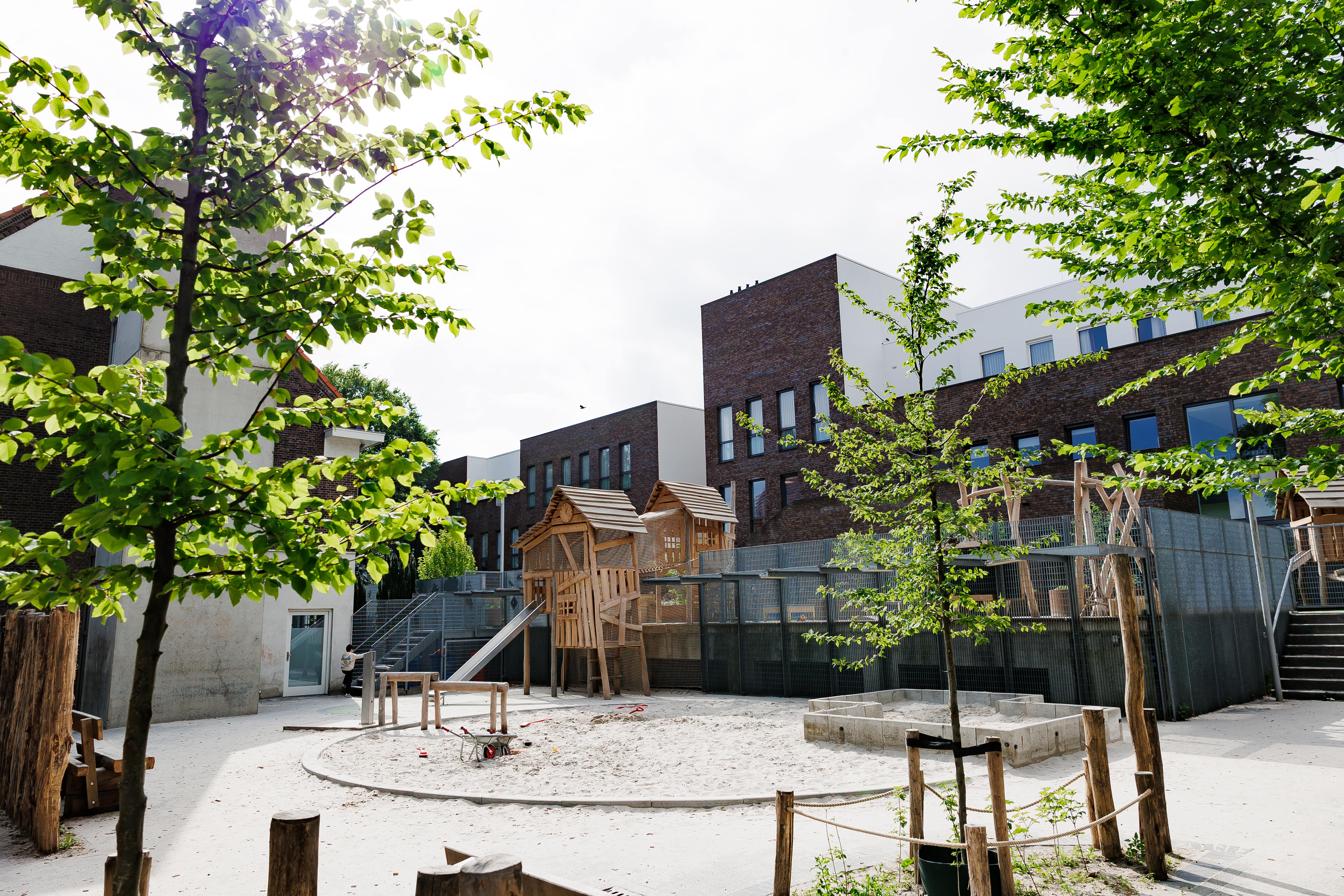 Foto van het schoolplein