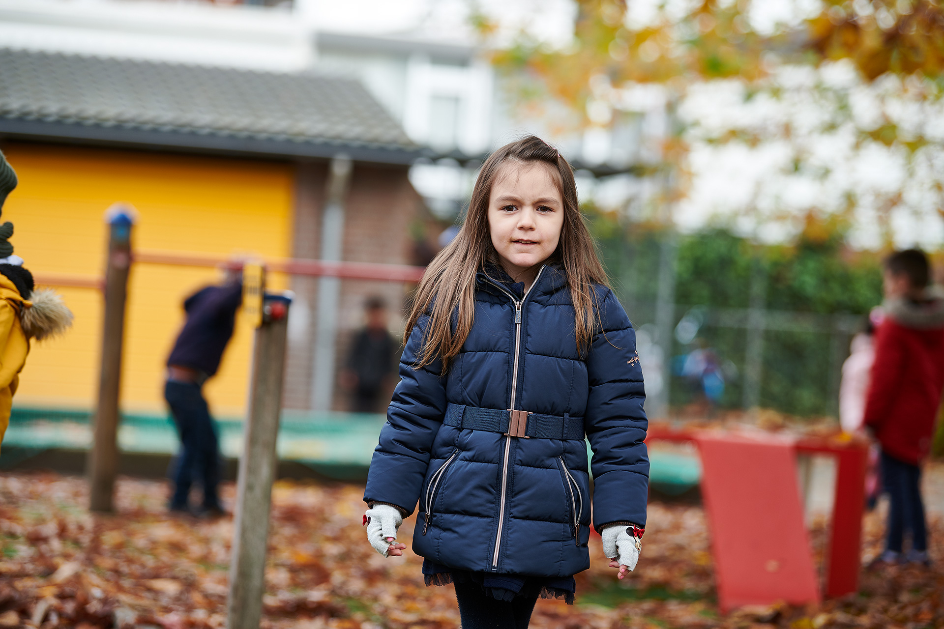 Leerling op het schoolplein