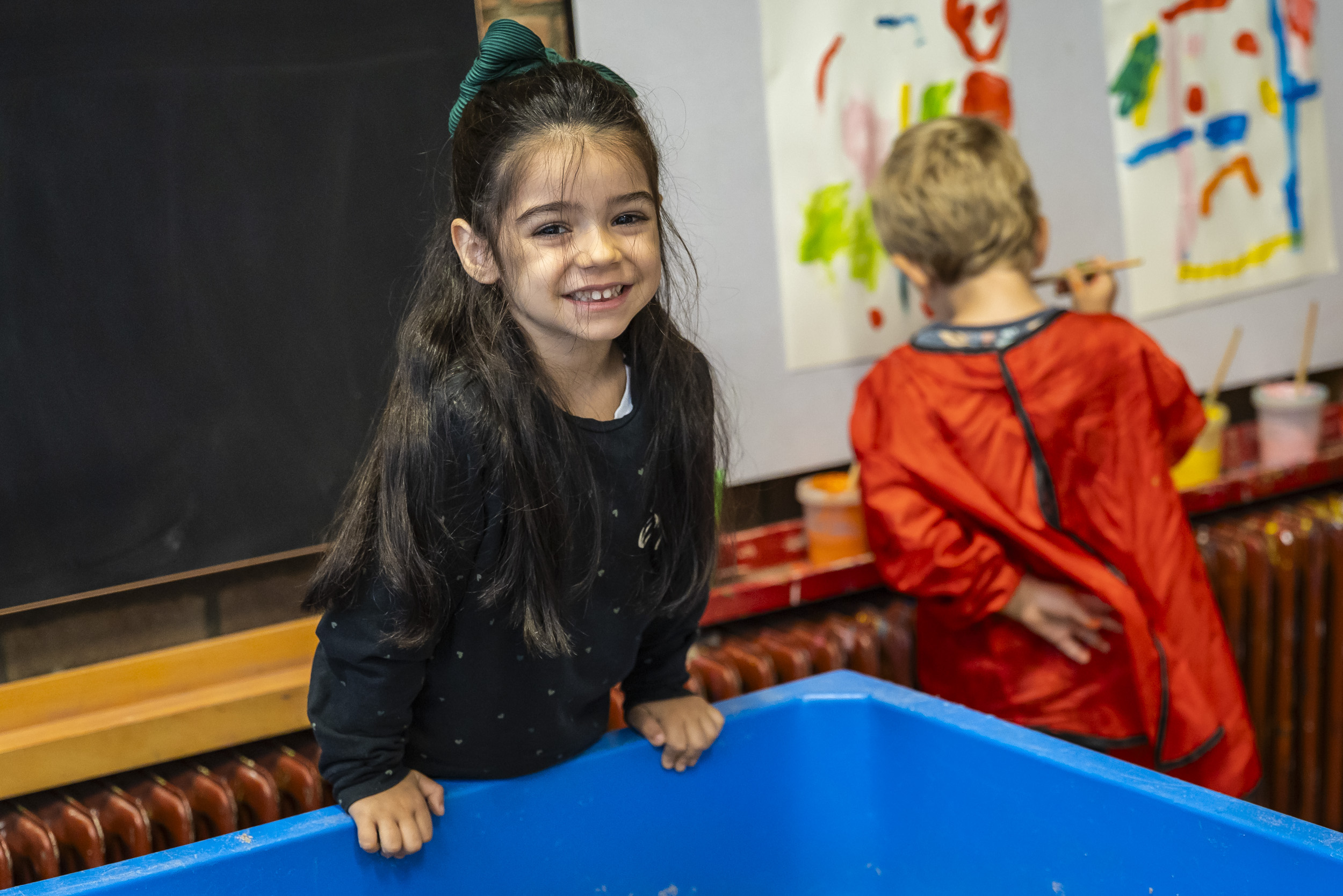 Leerling aan het spelen