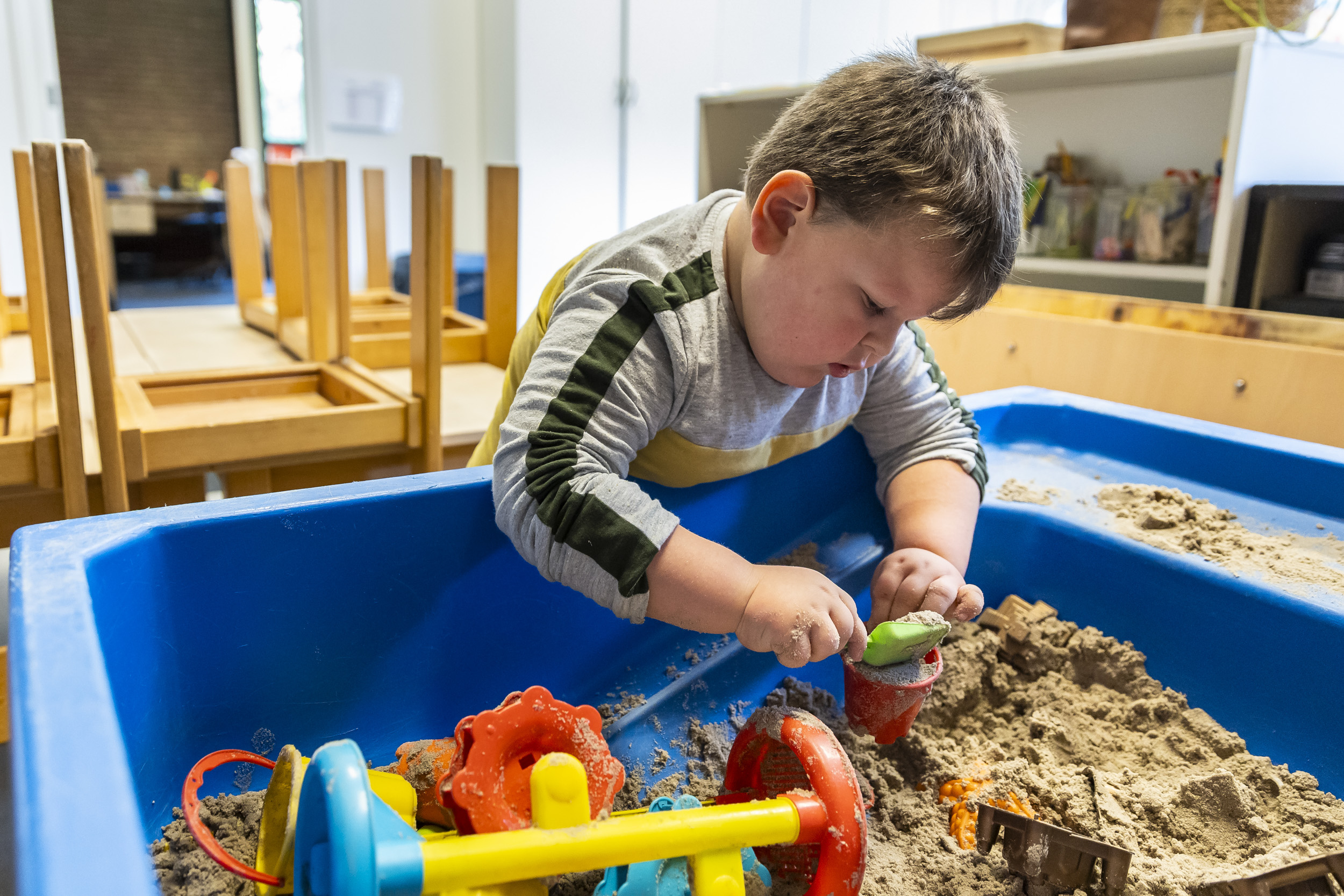 Leerling aan het spelen