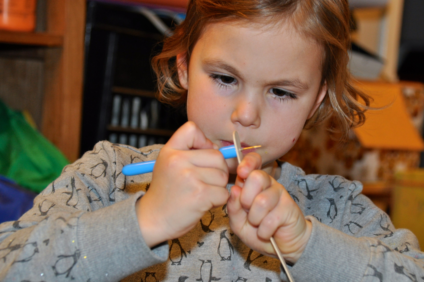 werken met stokjes