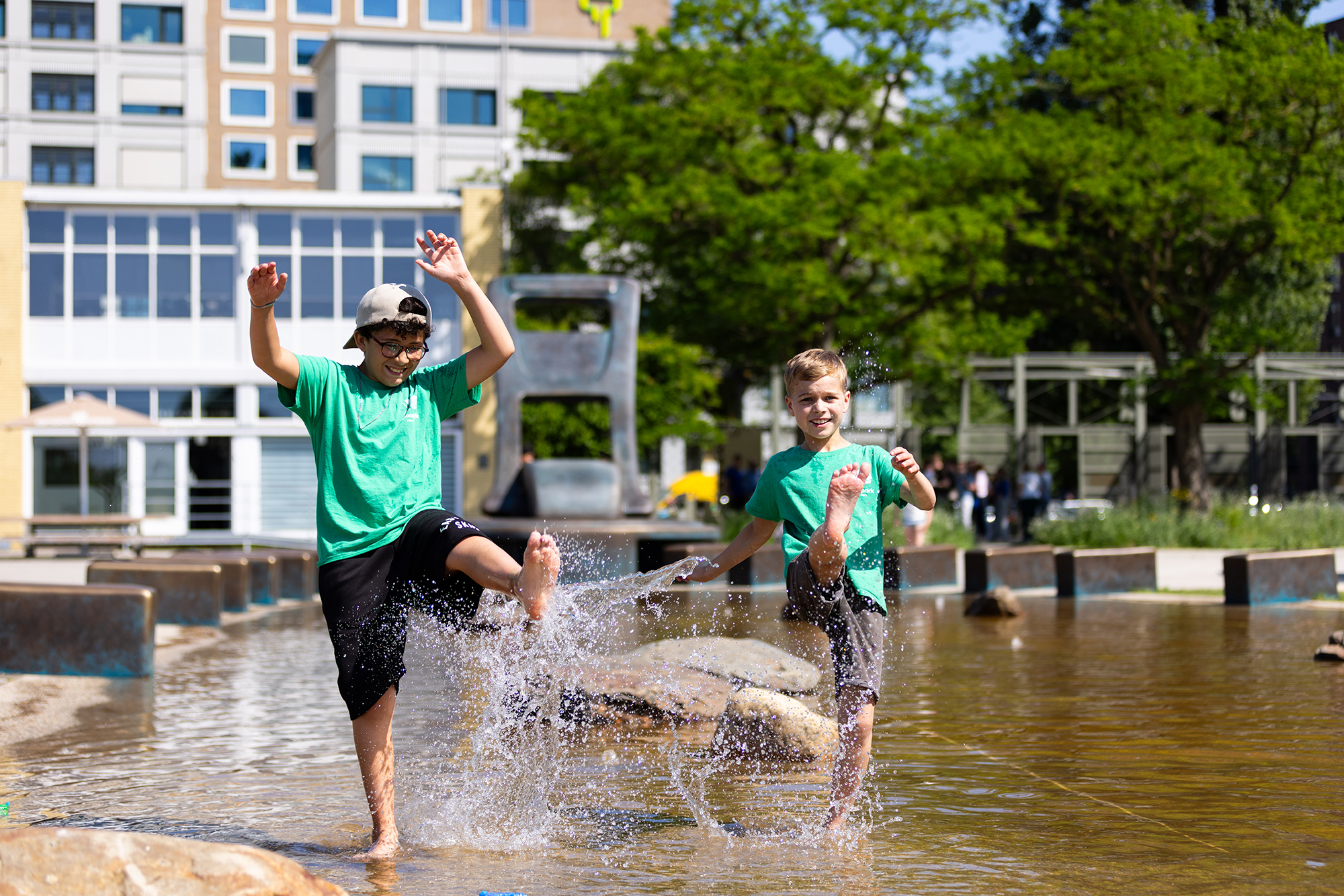 Spelen met water Urban BSO Spoorpark Tilburg