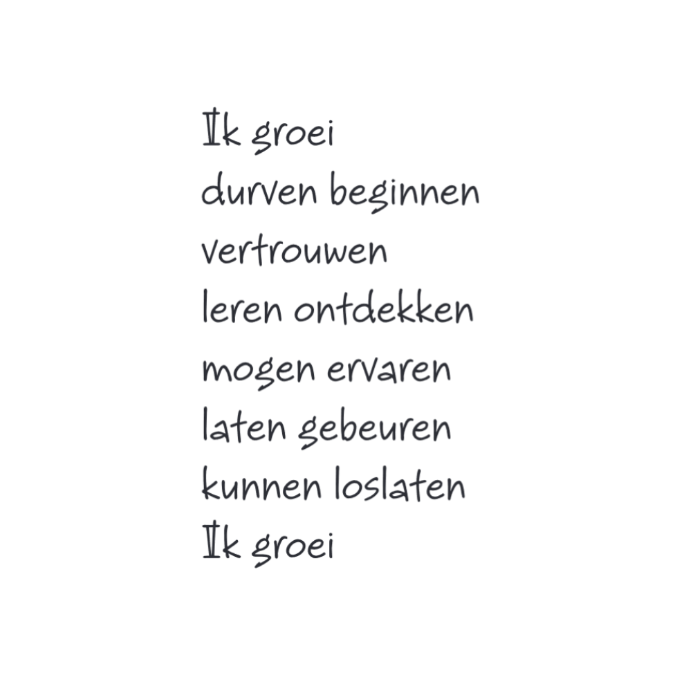Ik groei tekst