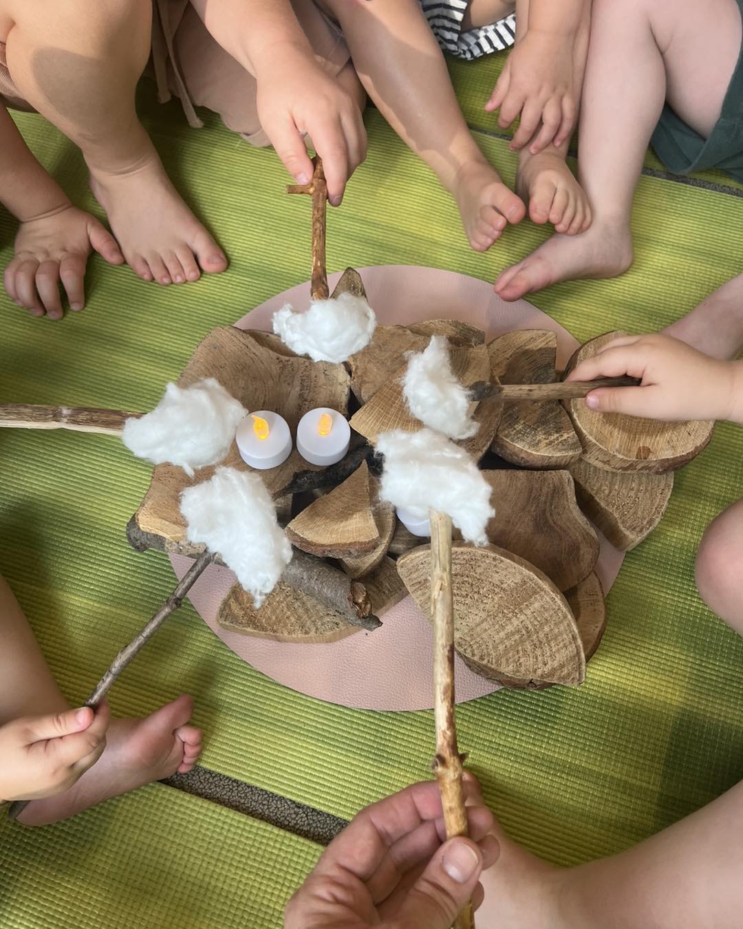Marshmallows van hout en wol