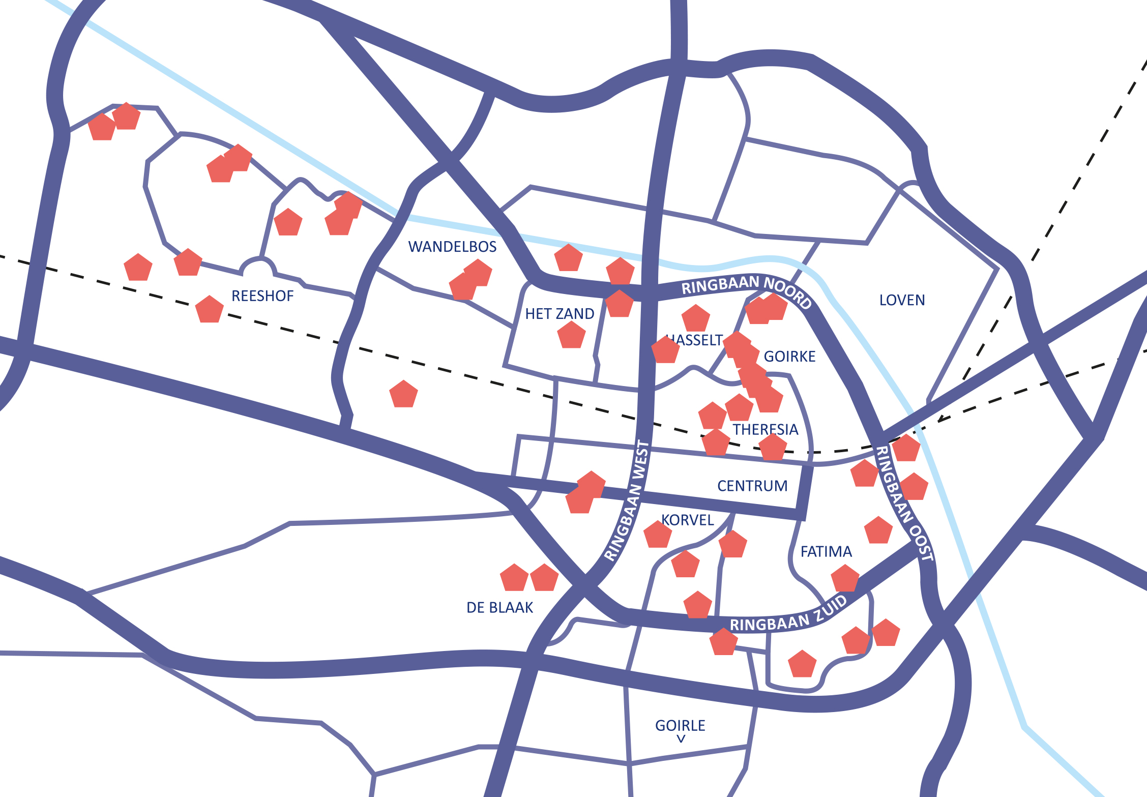 Locatie overzicht Tilburg